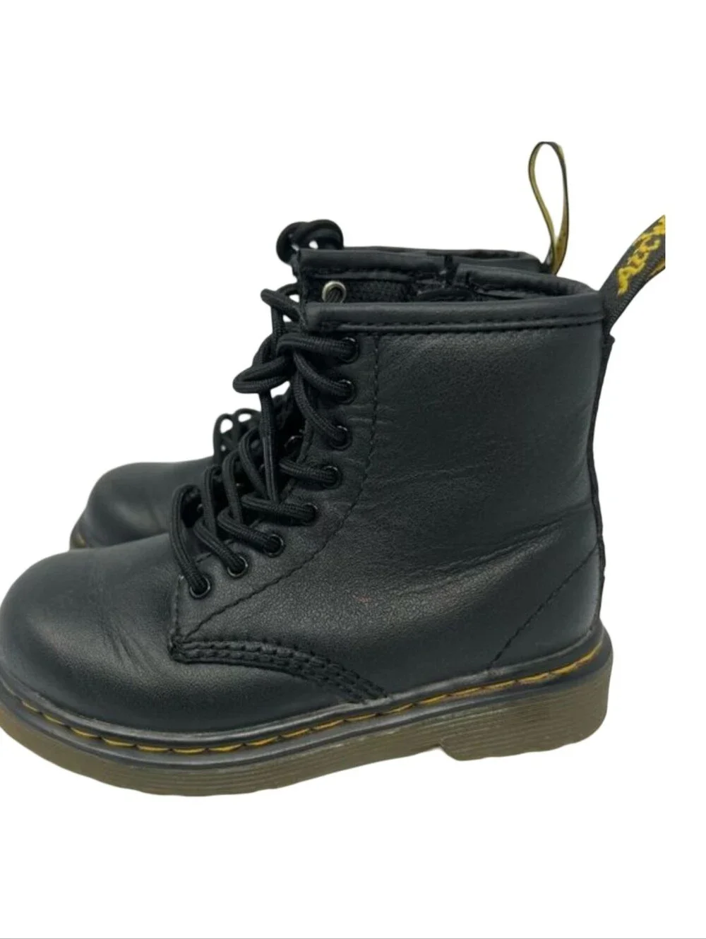 Dr. Martens 1460 T toddler boots in black leather, size 8 US / 7 UK / 24 EU.